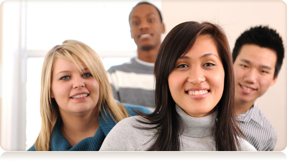 smiling group of young adults