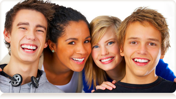 smiling group of teens