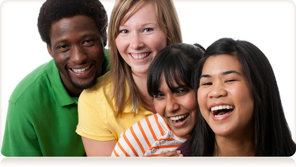 smiling group of young adults